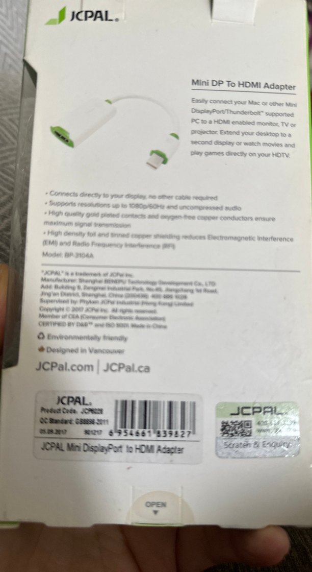 Beyaz Mini DP - HDMI Adaptör - Görsel 3