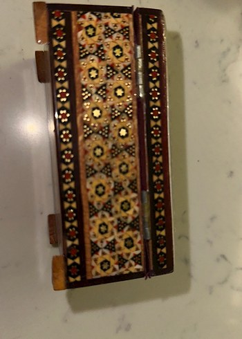 Çiçek Desenli Boncuklu Seramik görünümlü mücevher kutudu - Görsel 4