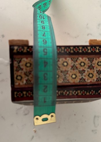 Çiçek Desenli Boncuklu Seramik görünümlü mücevher kutudu - Görsel 9