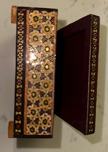 Çiçek Desenli Boncuklu Seramik görünümlü mücevher kutudu - Görsel 6