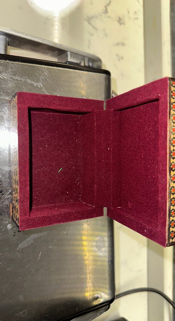 Çiçek Desenli Boncuklu Seramik görünümlü mücevher kutudu - Görsel 2