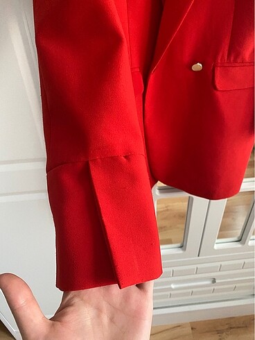 l Beden Kırmızı blazer ceket