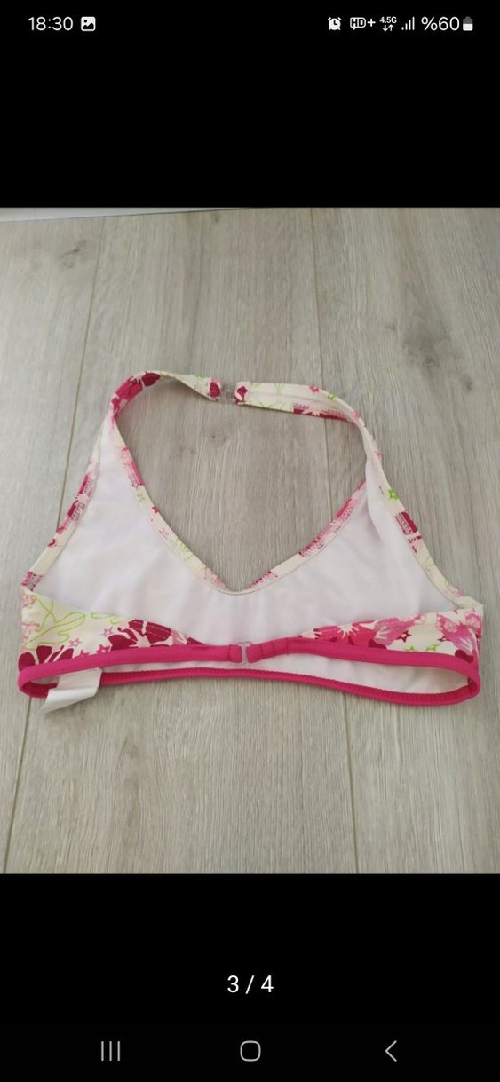 Çiçek Desenli Pembe Bohem Bikini - Görsel 4