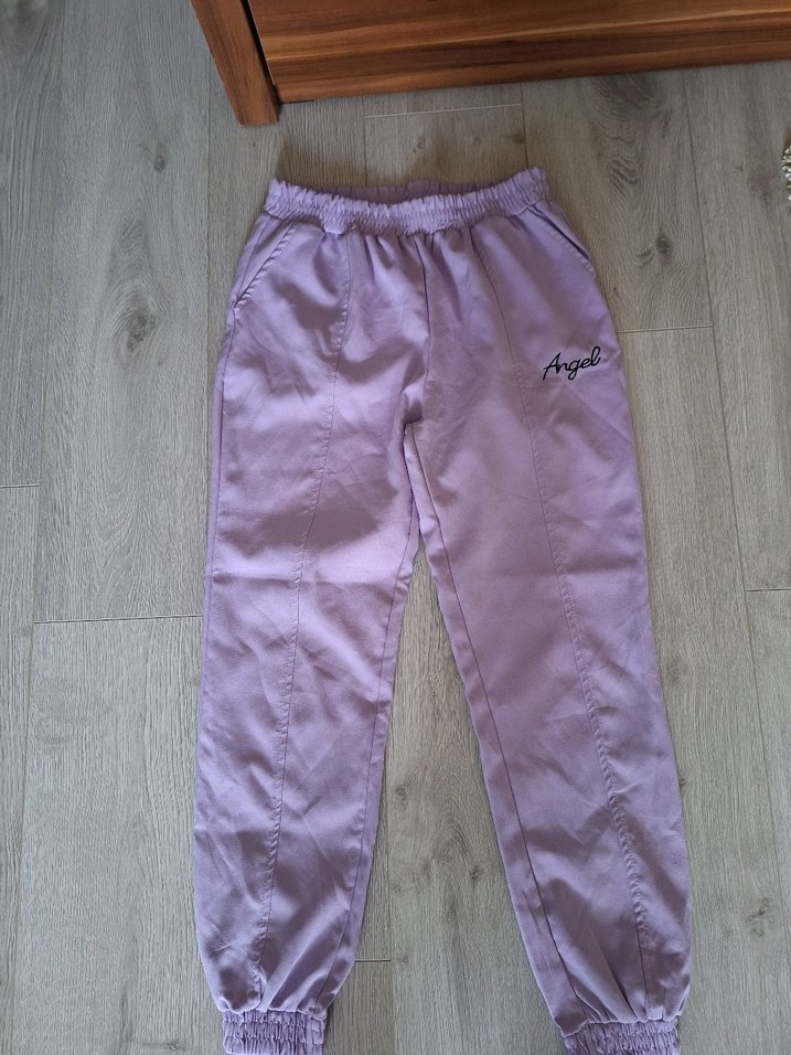 Mor Nakışlı Rahat Kesim Kadın Eşofman - Görsel 2