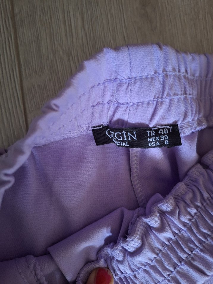 Mor Nakışlı Rahat Kesim Kadın Eşofman - Görsel 5