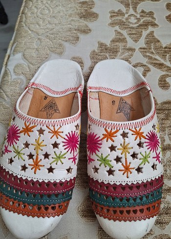 Renkli Nakışlı Bohem Kadın Terlik - Görsel 5