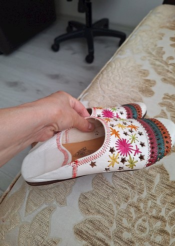 Renkli Nakışlı Bohem Kadın Terlik - Görsel 3