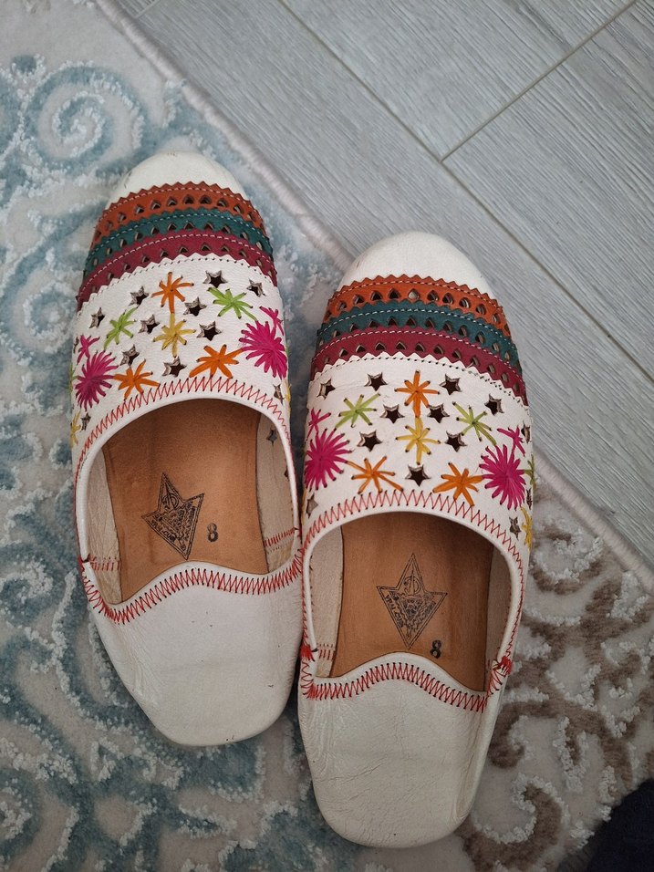 Renkli Nakışlı Bohem Kadın Terlik - Görsel 2