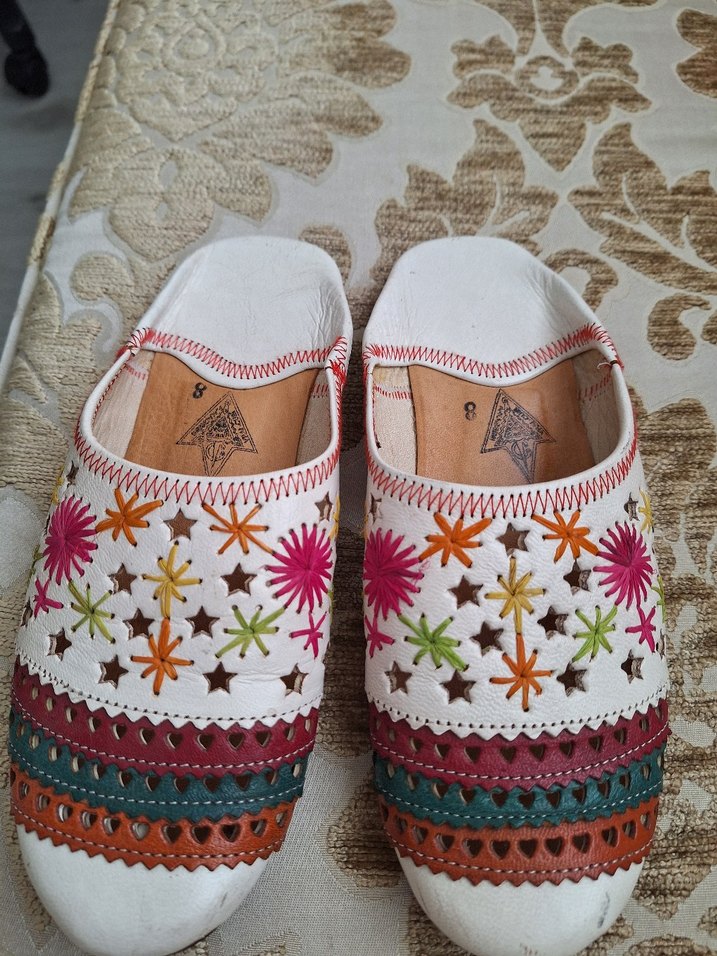 Renkli Nakışlı Bohem Kadın Terlik - Görsel 5