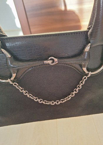 Klasik Siyah Deri Kadın Çanta - Görsel 3