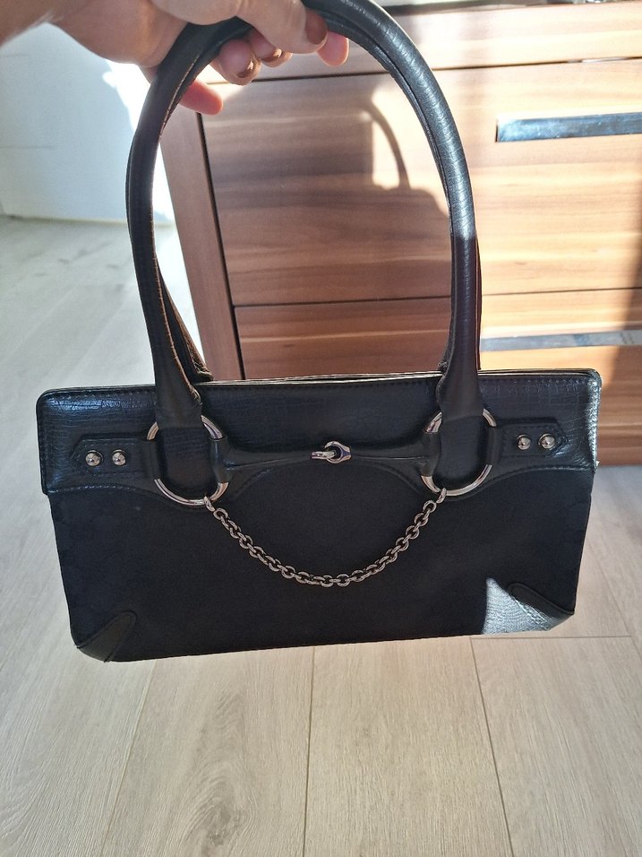 Klasik Siyah Deri Kadın Çanta - Görsel 2