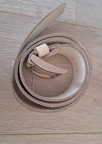 Bej Deri Tokalı Kadın Kemer - Görsel 5