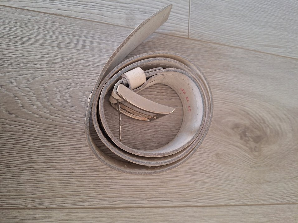 Bej Deri Tokalı Kadın Kemer - Görsel 5