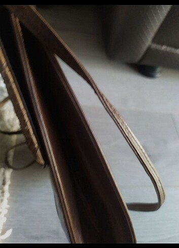 Amerikan vintage deri çanta. - Görsel 5