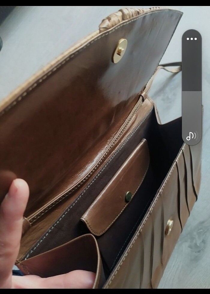 Amerikan  vintage  deri çanta.  - Görsel 2