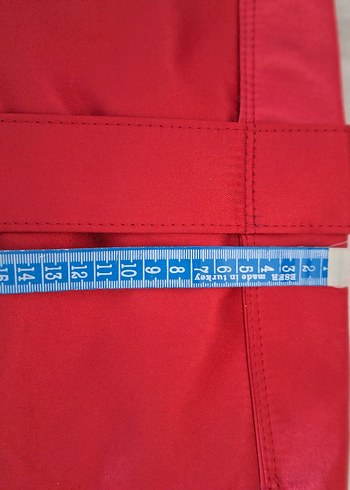 Kırmızı Tokalı Kadın Portföy Çanta - Görsel 4