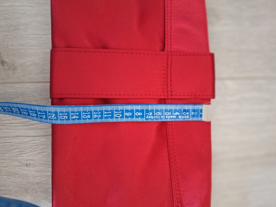 Kırmızı Tokalı Kadın Portföy Çanta - Görsel 4