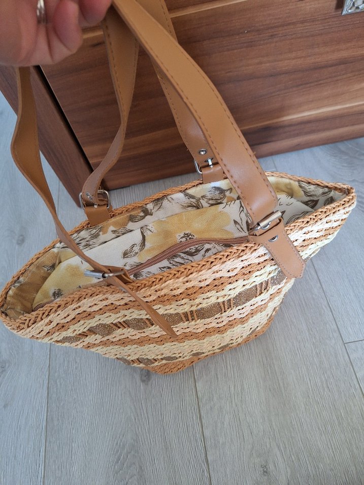 Bej Bohem Tarzı Tokalı Kadın Çanta - Görsel 4