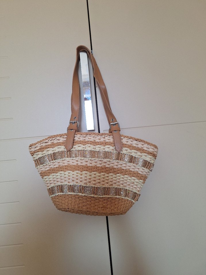 Bej Bohem Tarzı Tokalı Kadın Çanta - Görsel 2