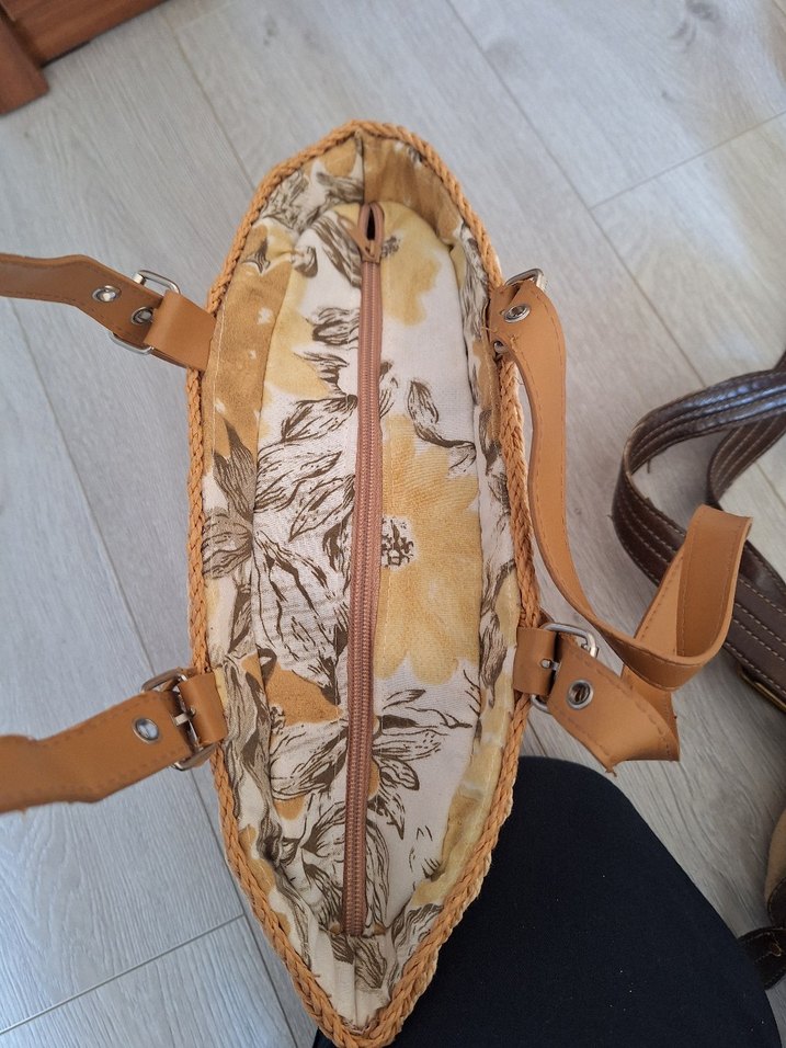 Bej Bohem Tarzı Tokalı Kadın Çanta - Görsel 5