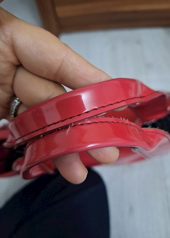 Beden kırmızı Renk Parlak Kırmızı Deri Kadın Çanta