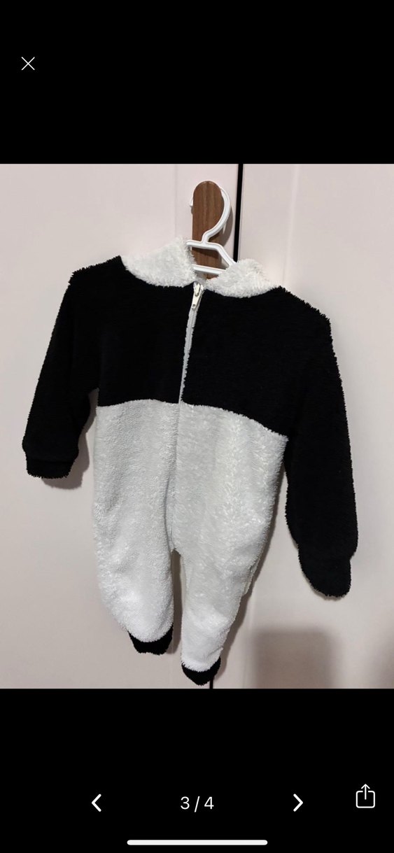 Bebek Peluş Panda Desenli Tulum - Görsel 3