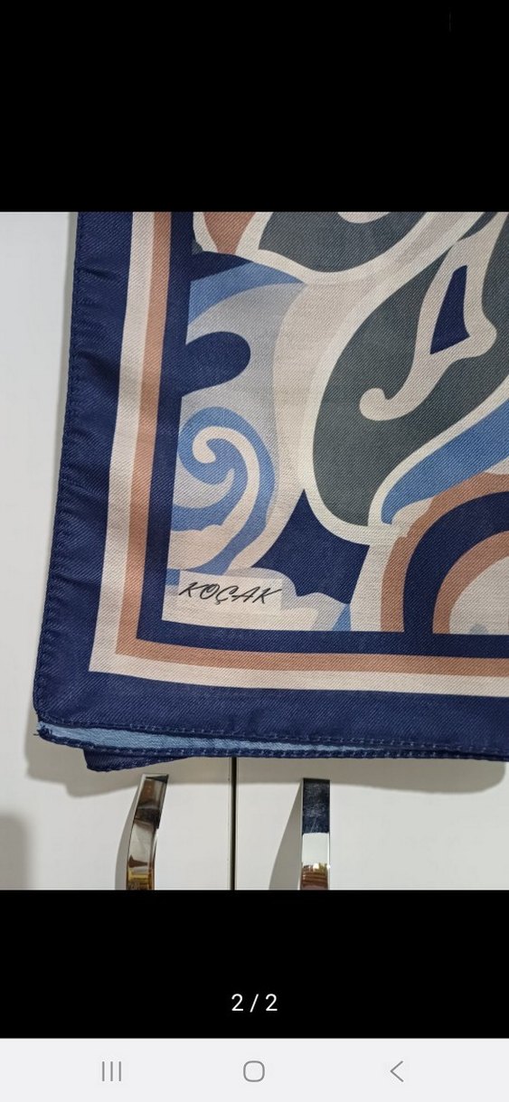 Bohem Drapeli Mavi Kadın Şal - Görsel 2