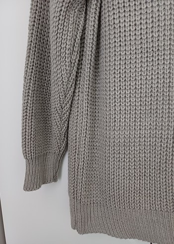 Gri Örgü Kadın Hırka - Görsel 6