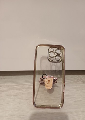 Pembe Payetli Bohem Ayıcık Telefon Kılıfı 14 pro - Görsel 4