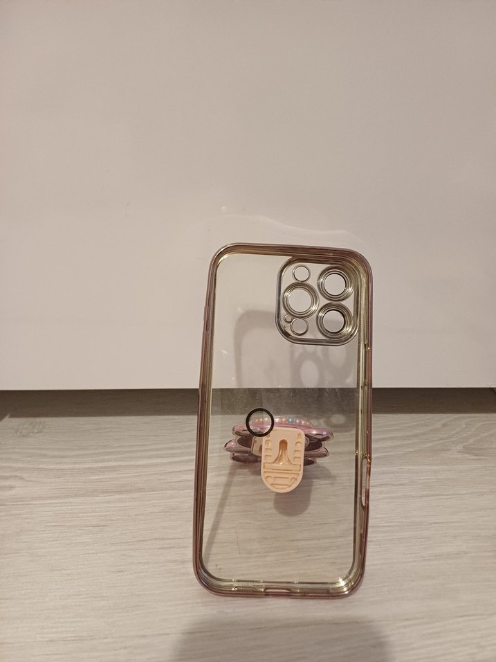 Pembe Payetli Bohem Ayıcık Telefon Kılıfı 14 pro - Görsel 4