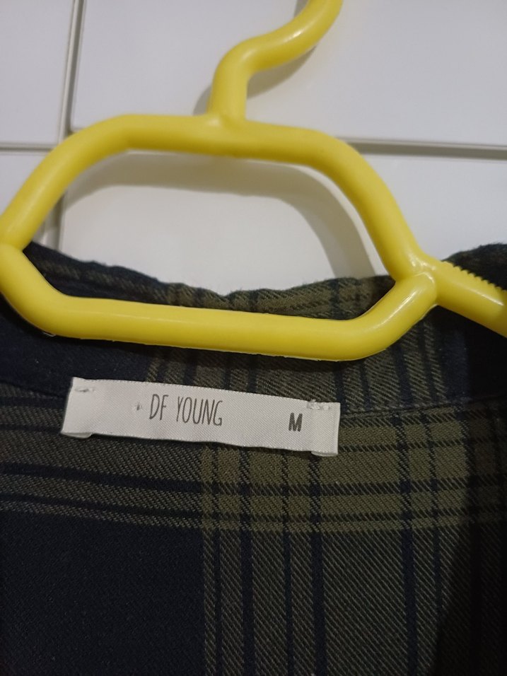 Kadın Haki Düğmeli Uzun Kollu Gömlek - Görsel 4