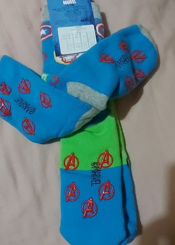 Çocuk Marvel Avengers Renkli Çorap Seti - Görsel 3