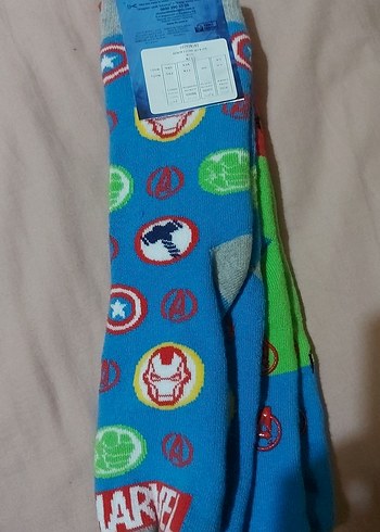 Çocuk Marvel Avengers Renkli Çorap Seti - Görsel 2