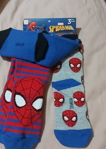 Renkli Örümcek Adam Baskılı Erkek Çocuk Çorapları - Görsel 2