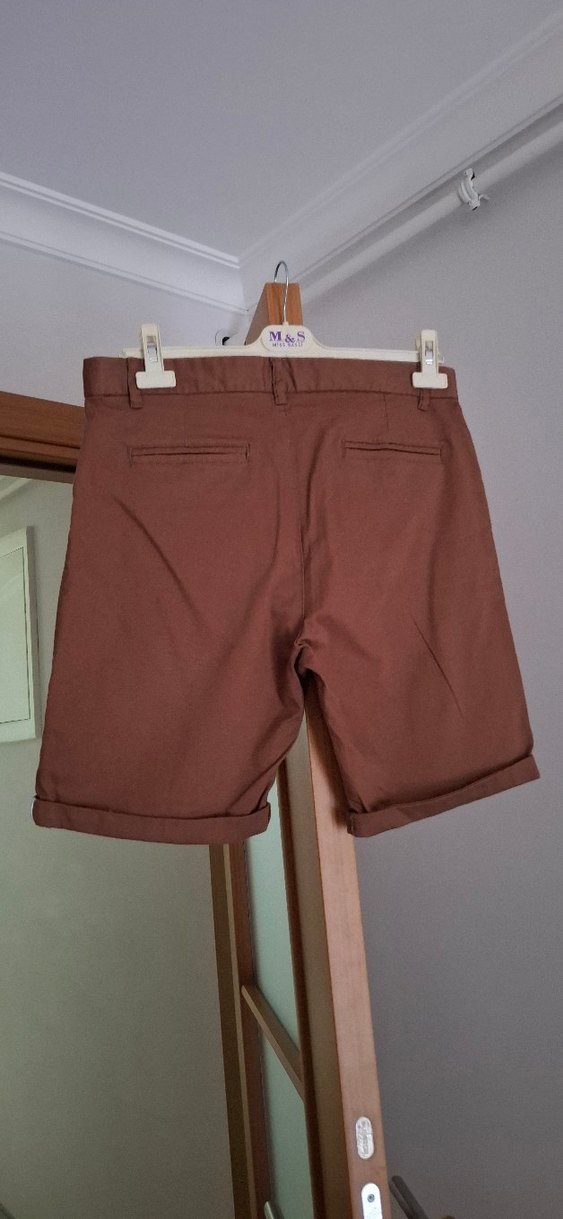 Kahverengi Kemerli Erkek Mini Şort - Görsel 5