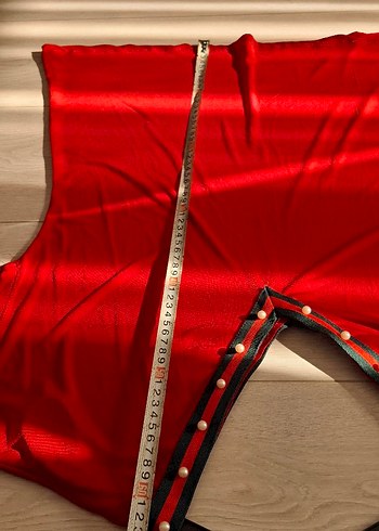 Kırmızı V Yaka Hamile Bluzu - Görsel 6