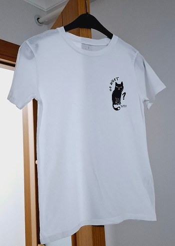 Baskılı Beyaz Hamile Tişörtü - Görsel 2