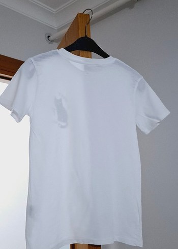 Baskılı Beyaz Hamile Tişörtü - Görsel 5