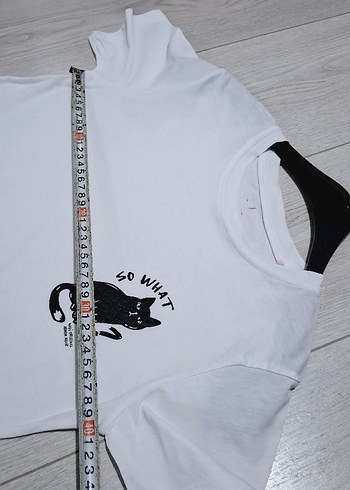 Baskılı Beyaz Hamile Tişörtü - Görsel 7