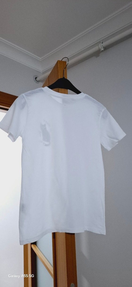 Baskılı Beyaz Hamile Tişörtü - Görsel 5