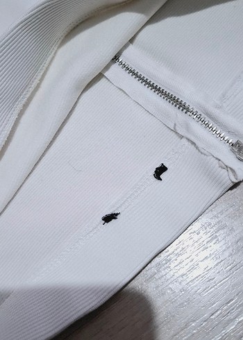 Beyaz Drapeli Midi Hamile Eteği - Görsel 4