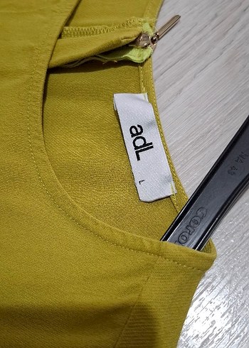 Sarı Kadın Kısa Kollu Saten Bluz - Görsel 6