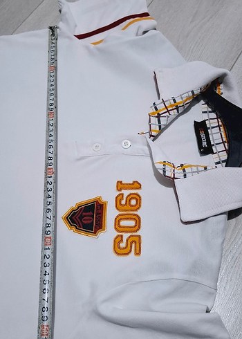 Beyaz Pamuklu Erkek Polo Tişört 1905 Baskılı - Görsel 6