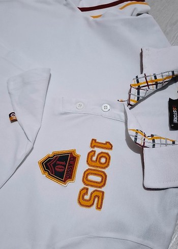 Beyaz Pamuklu Erkek Polo Tişört 1905 Baskılı - Görsel 7