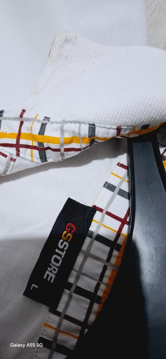 Beyaz Pamuklu Erkek Polo Tişört 1905 Baskılı - Görsel 4