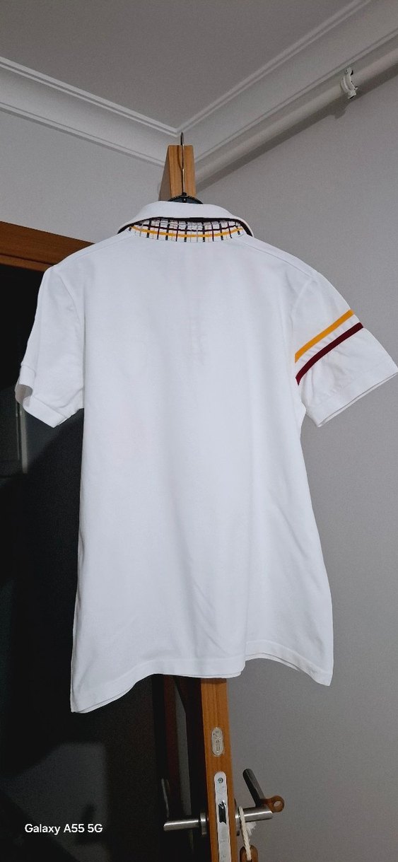 Beyaz Pamuklu Erkek Polo Tişört 1905 Baskılı - Görsel 2