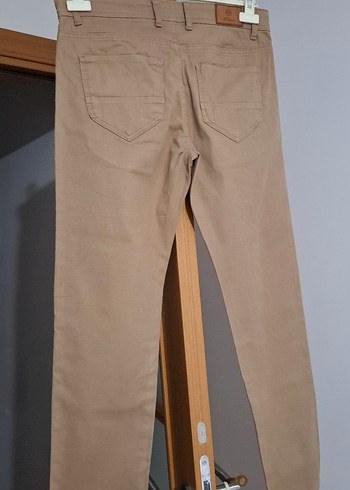 Bej Erkek Rahat Kesim Pantolon - Görsel 4