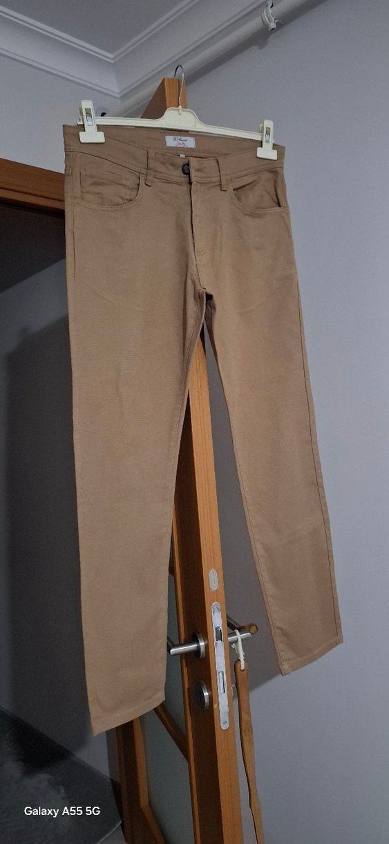 Bej Erkek Rahat Kesim Pantolon - Görsel 2