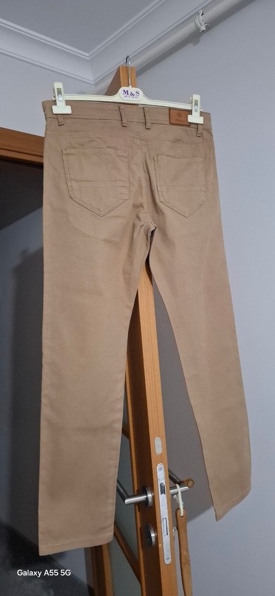 Bej Erkek Rahat Kesim Pantolon - Görsel 4