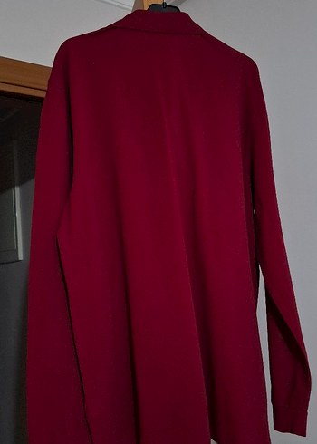 Bordo Erkek Polo Yaka Uzun Kollu Tişört - Görsel 3